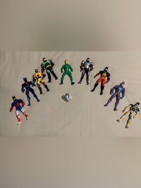 Superhero Batman 8 Figures Riddler Carrey,Kenner 1990s 5”Gotham City Action Hero